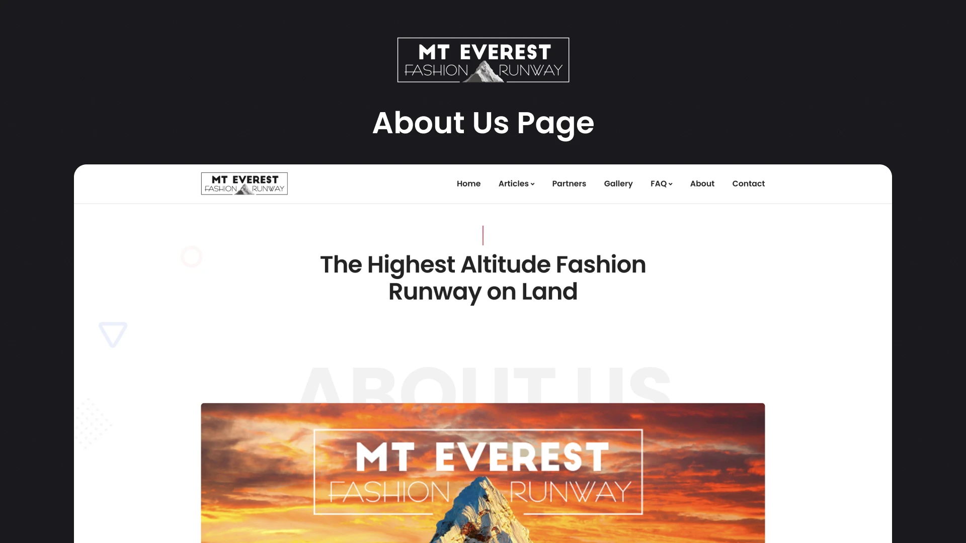 Mt. Everest Fashion Runway Portfolio Image