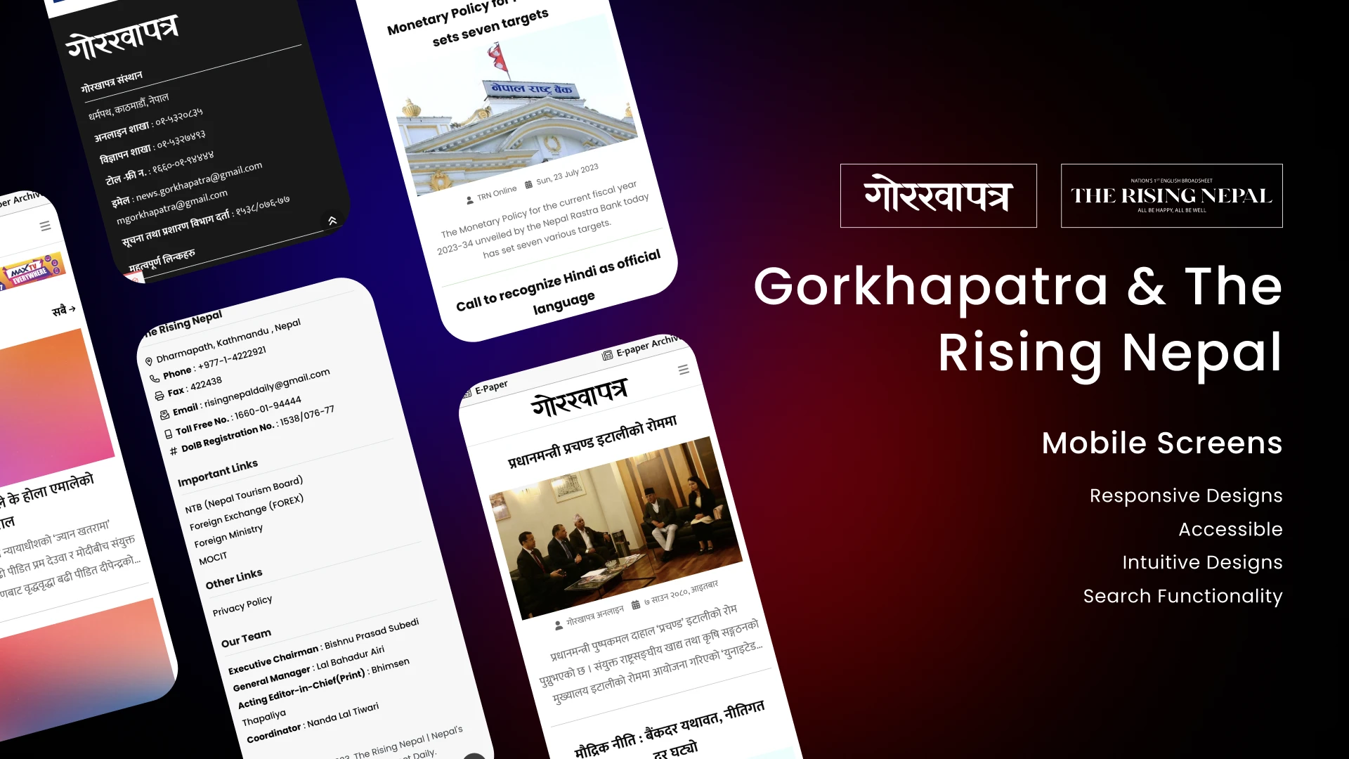 Gorkhapatra & The Rising Nepal Portfolio Image